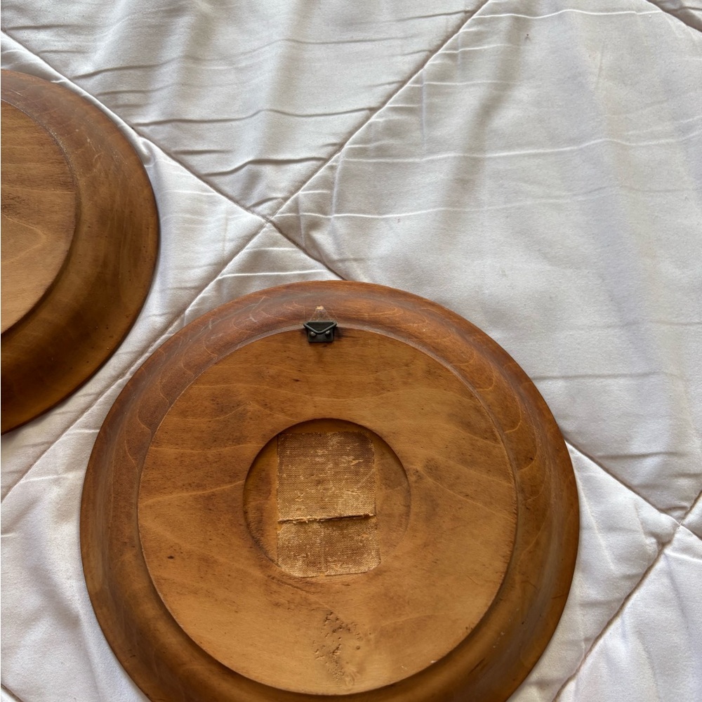 Vintage Hummel wooden Decorative Plates with boy and girl Illustrations - Picture 5 of 6